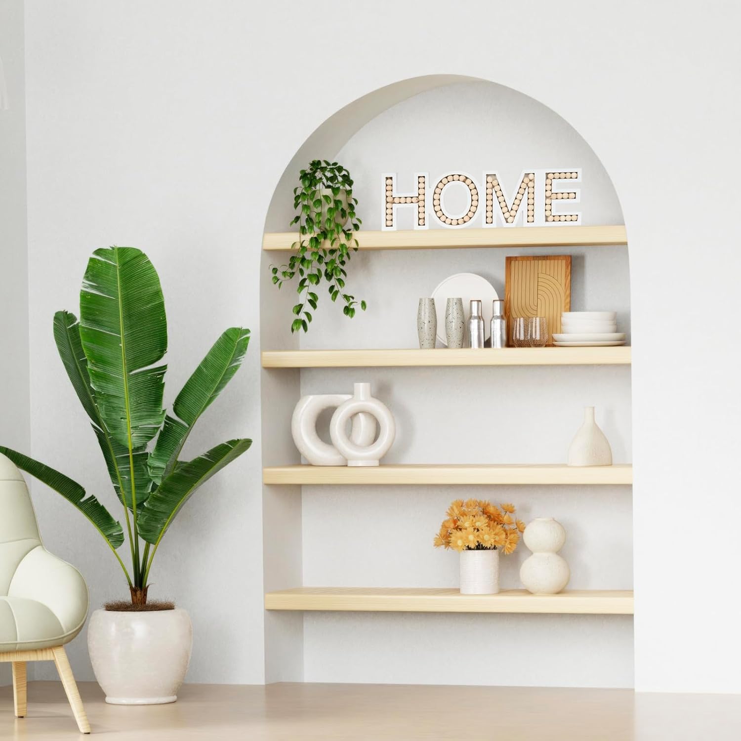 OMISHE HOME Sign for Tabletop or Wall Hanging, Freestanding Rustic Beaded Home Letters for Farmhouse Home Table Decor, Gift for Birthday, Mothers Day, Fathers Day, Wedding, Housewarming
